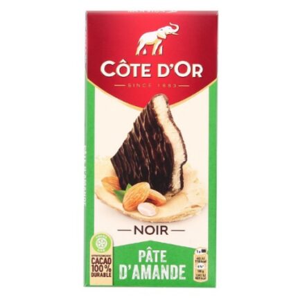 Tablette Chocolat Noir Pâte D'amande -Côte d'Or 150G