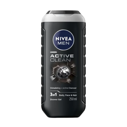 Gel Douche Active clean 3en1  – Nivea men 250ml