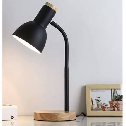 Lampe décorative en bois et métal