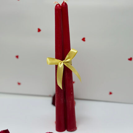 Bougie chandelle rouge