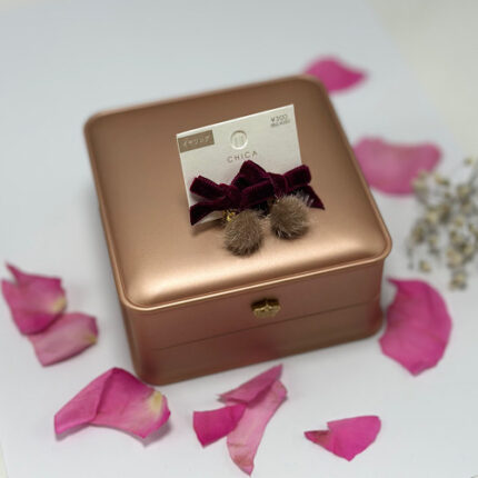 Boucles D’oreilles Grands Noeuds En Velours