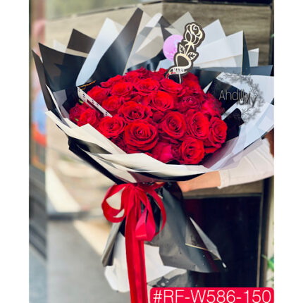 Bouquet de fleurs rond portatif