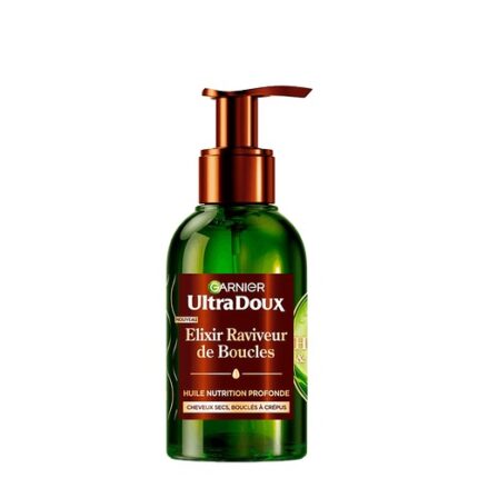 L'huile Elixir Raviveur De Boucles à l'huile D'avocat & Beurre de karité Ultra doux - Garnier 120ml Cheveux Sec & Bouclés