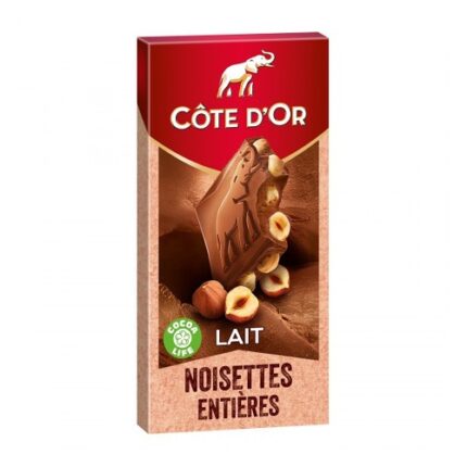 Tablette Chocolat Au Lait & Noisettes Entières - Côte D'Or 200G