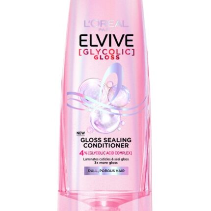Aprés Shampooing Elvive Glycolic Gloss - L'oreal Cheveux  Secs 370 Ml
