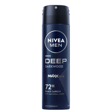 Déodorant Deep Darkwood '' Maxx Tech'' 72H - Nivea Men 200Ml