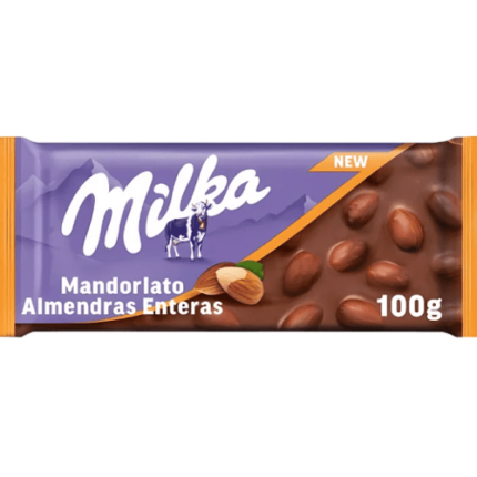 chocolat au lait aux amandes entieres - Milka 100G
