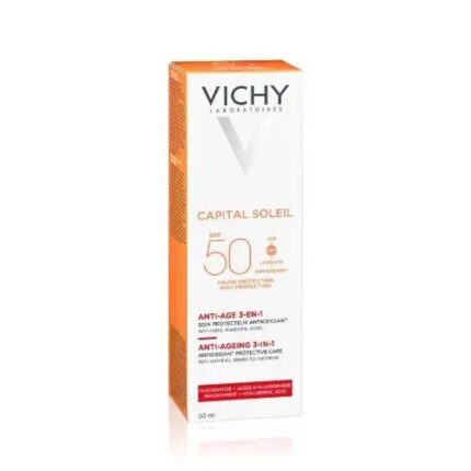 Soin Protecteur Antioxydant Anti-Âge 3-en-1 SPF 50 - Vichy 50ML