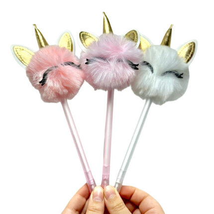 Stylo à Pompon avec licorne