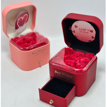 Coffret Rose Eternelle avec Porte  Bijoux