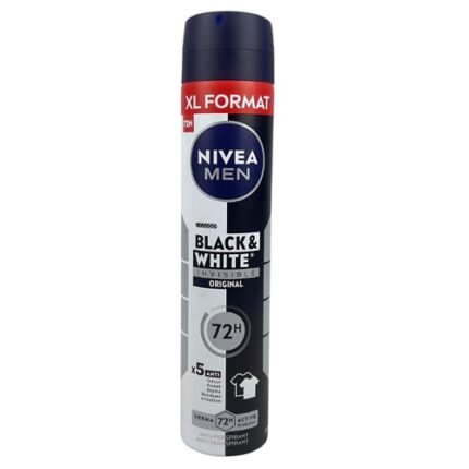 Déodorant Anti-Transpirant Black & White Invisible Original 72H de Protection – Nivea men 250m