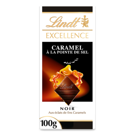 Tablette Chocolat Noir Caramel à la Pointe de Sel Excellence - Lindt 100G