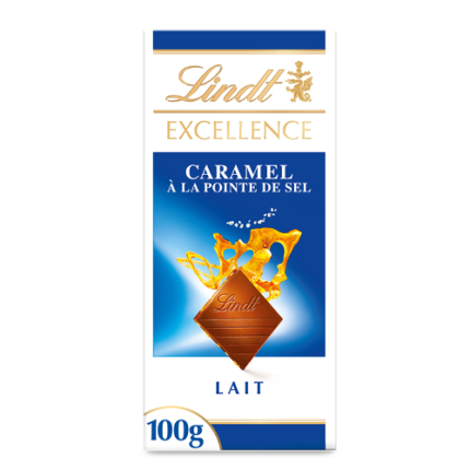 Tablette Chocolat Lait Caramel à la Pointe de Sel Excellence - Lindt 100G