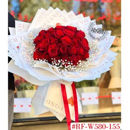 Bouquet de fleurs portatif rond – A