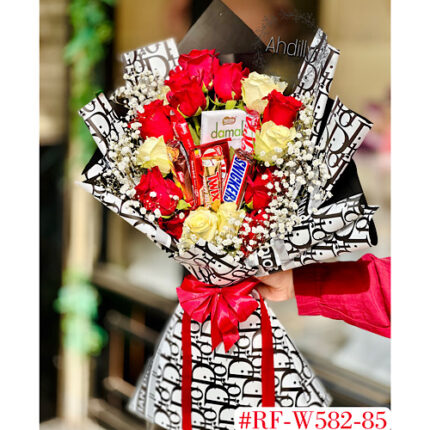 Bouquet de fleurs & chocolats - A