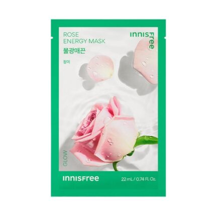 Masque En Tissu Illuminateur A la Rose - Inniseree 22Ml Tous types de peau