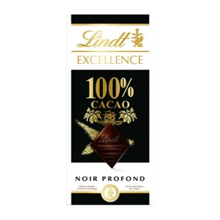Tablette chocolat noir Profond 100% cacao Excellence – Lindt 100g