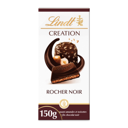 Tablette De Chocolat  Noir Praliné Rocher Creation - Lindt 150G