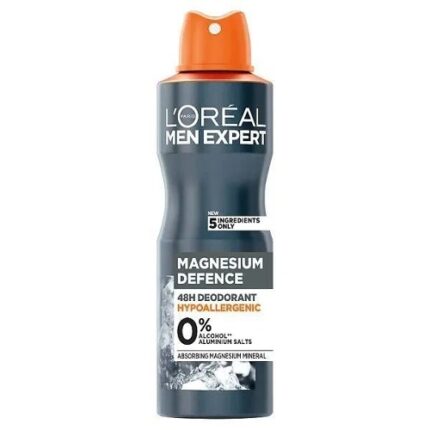 Déodorant Men Expert  Magnesium Defence Hypoallergénique 0 % 48h- L'oreal Men 250ml