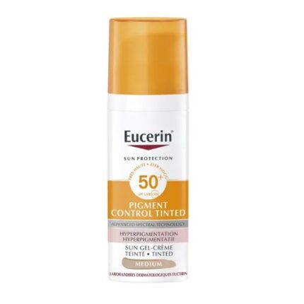 Gel-Crème Solaire Teinté Pigment Control Medium SPF 50+ – Eucerin peaux sujettes aux taches 50ml
