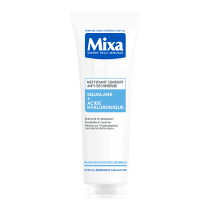 Gel Nettoyant Confort Anti-sécheresse à l'Acide hyaluronique - Mixa peaux sensibles 150 Ml