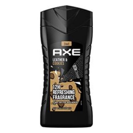 Gel Douche 3EN1 Leather cookies 12H Fraîcheur - AXE 250Ml