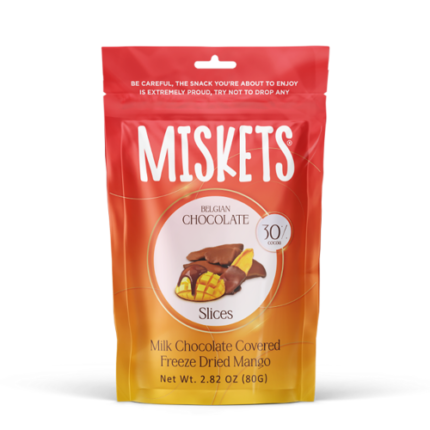 Sachet Mangue Lyophilisée Enrobées de Chocolat au Lait – Miskets 80G
