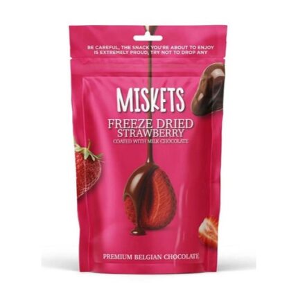 Sachet Dragées Fraise enrobée De chocolat belge - Miskets 80G