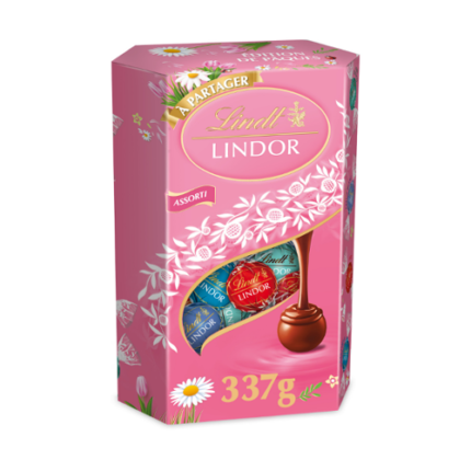​Cornets Boules De Chocolat au Lait Lindor Assorti (pink edition) – Lindt 337 G