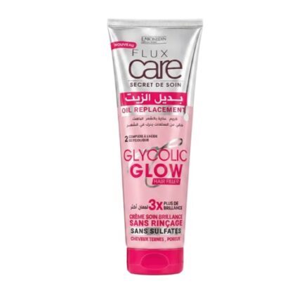 Oil Replacement Glycolique Glow à l’Acide Glycolique – Flux Care  Cheveux Ternes et Poreux 250ml