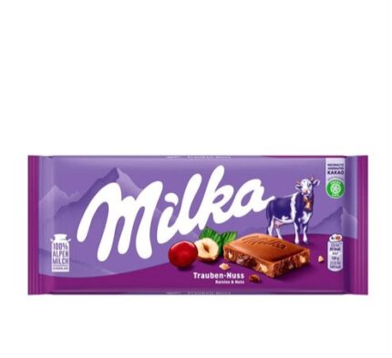 Tablette Chocolat Au Lait Aux Raisins & Noisettes 90G