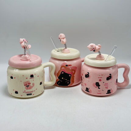 Mug avec Couvercle & Paille