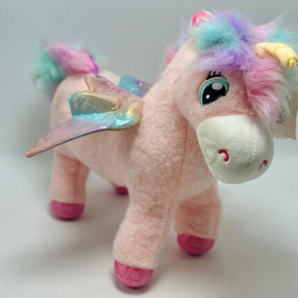 Peluche Licorne Rose 32 Cm