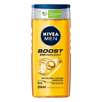 Gel Douche Boost 3en1 Revitalisant à la Caféine - Nivea men 250ml