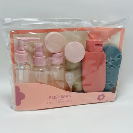 Trousse kit de voyage rose