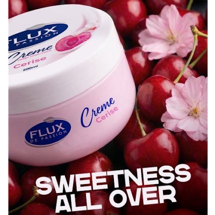 Crème Hydratante Cerise - Flux Visage, Corps et Mains 200 ml