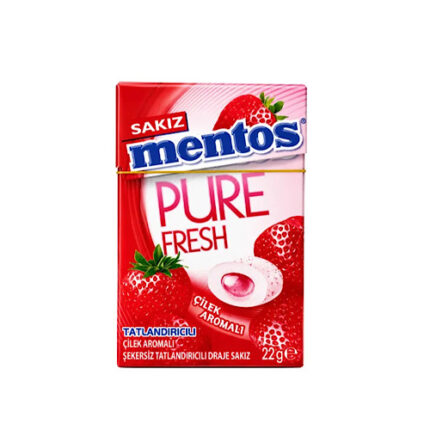 Chewing-Gum Sans Sucré Goût Fraise - Mentos Pure Fresh 22 g