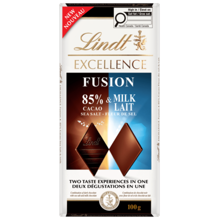Tablette Excellence Fusion Noir & Lait 85% Cacao – Lindt 100g