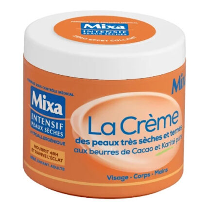 crème corporelle aux beurres de Cacao & Karité purs - Mixa peaux très sèches et ternes 400 ml