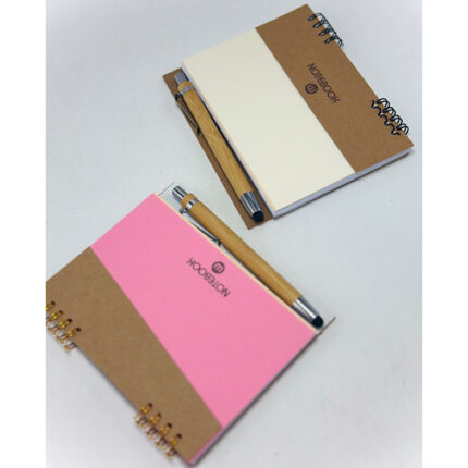 Notebook avec Couverture en Bois et Stylo en Bois