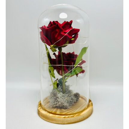Cloche avec fleurs artificielle