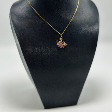 Collier en acier inoxydable pour femme motif cygne