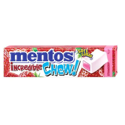 Chewing-gum goût Fraise Incredible Chew! – Mentos 45g