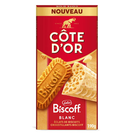 Tablette Chocolat blanche Biscoff – Côte D’Or 190g