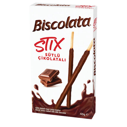 Les Biscuit Sticks Enrobés de Chocolat Noir – Biscolata 40 g
