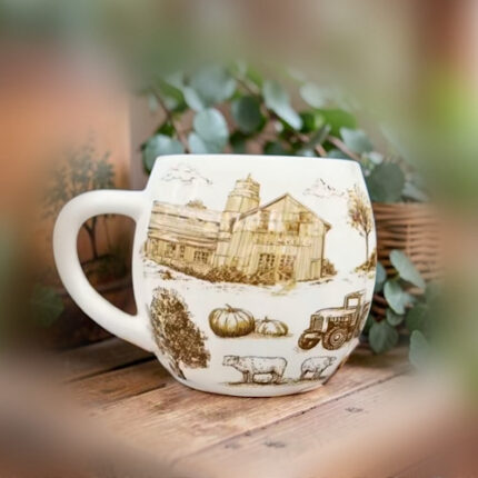 Grand mug automnale vintage