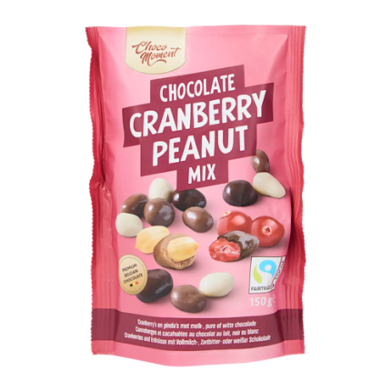 Mélange de cacahuètes et de cranberries enrobées  - Choco Moment 135g