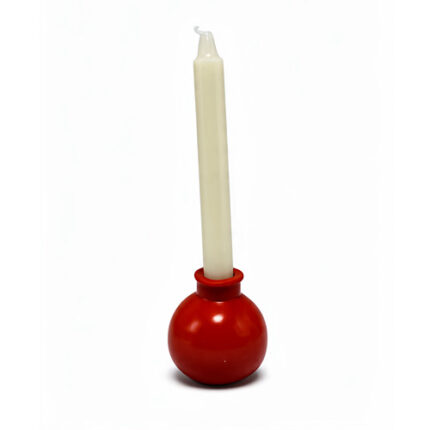 Porte-chandelle rond orange – Décoration automnale