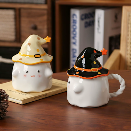 Mugs Halloween fantôm avec chapeau