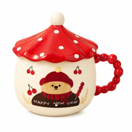 Mug avec couvercle et motif oursons